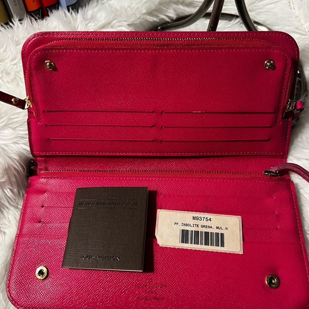 Authentic LOUIS VUITTON x Murakami Black Portefeuille Insolite Colorful​​ - Picture 8 of 9